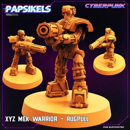 3D Printed Papsikels Cyberpunk Sci-Fi XYZ Mek Warrior Set - 28mm 32mm