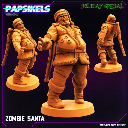 3D Printed Papsikels Cyberpunk Sci-Fi Zombie Santa- 28mm 32mm