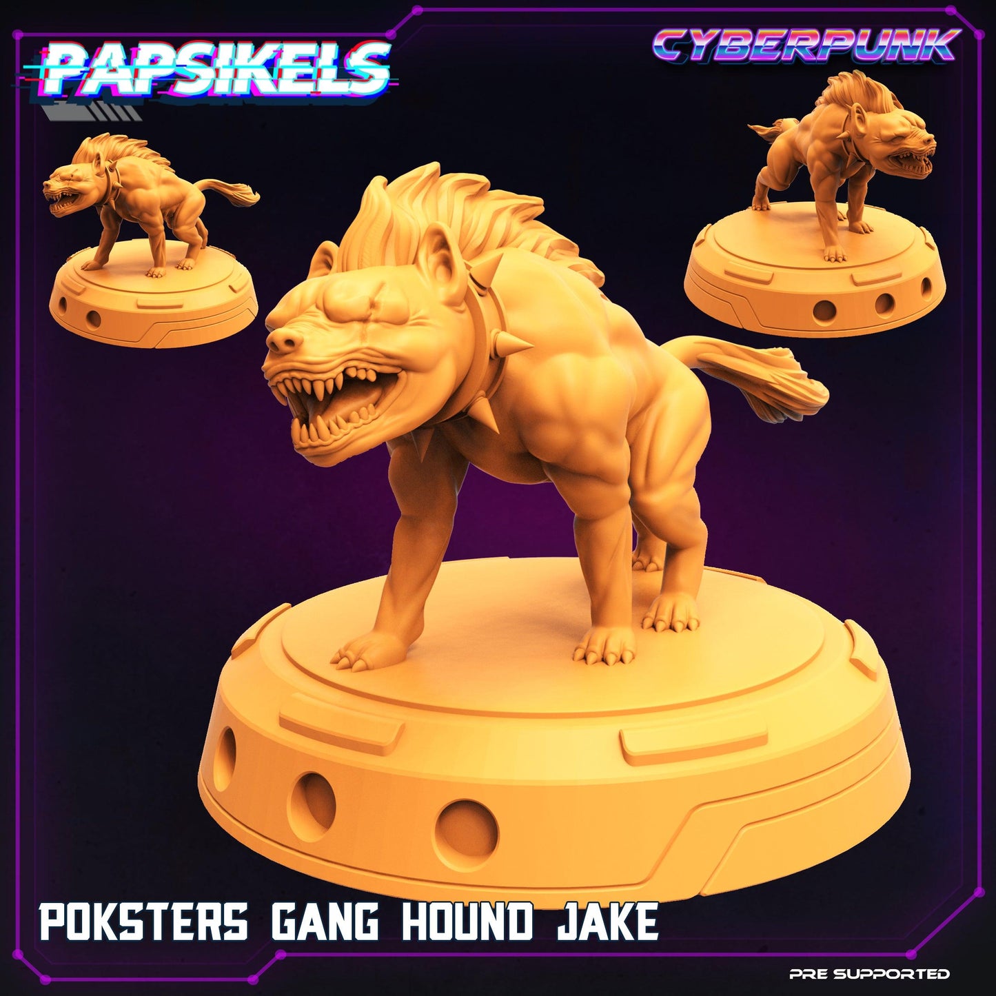 3D Printed Papsikels Cyberpunk The Corpo World Poksters Gang Hound Set - 28mm 32mm