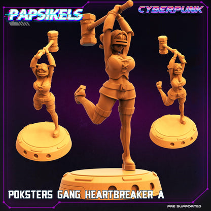 3D Printed Papsikels Cyberpunk The Corpo World Poksters Gang Set - 28mm 32mm