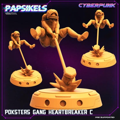3D Printed Papsikels Cyberpunk The Corpo World Poksters Gang Set - 28mm 32mm