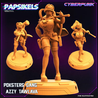 3D Printed Papsikels Cyberpunk The Corpo World Poksters Gang Set - 28mm 32mm