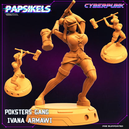 3D Printed Papsikels Cyberpunk The Corpo World Poksters Gang Set - 28mm 32mm
