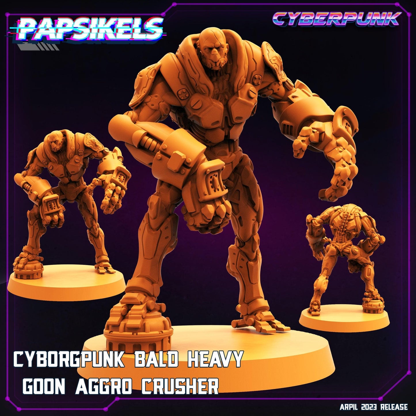 3D Printed Papsikels - Cyborgpunk Set - 28mm 32mm