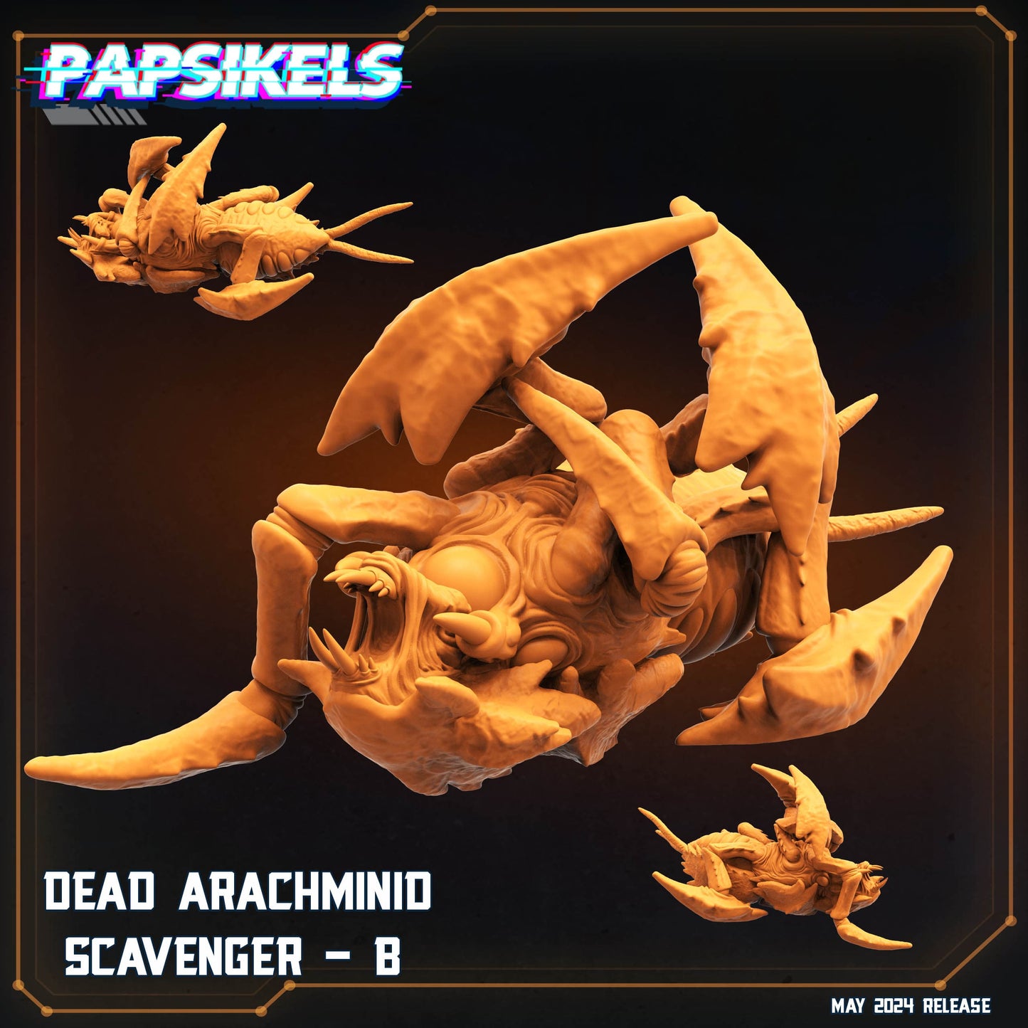 3D Printed Papsikels Dead Arachminid Scavenger Set Democracy Troopers Bugs and Bots 28mm 32mm