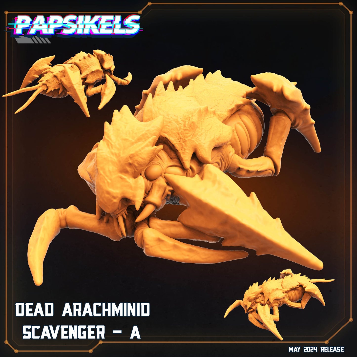 3D Printed Papsikels Dead Arachminid Scavenger Set Democracy Troopers Bugs and Bots 28mm 32mm