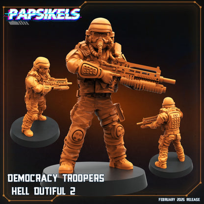 3D Printed Papsikels Democracy Trooper Hell Dutiful February 2025 Scifi 28mm 32mm