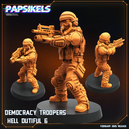 3D Printed Papsikels Democracy Trooper Hell Dutiful February 2025 Scifi 28mm 32mm
