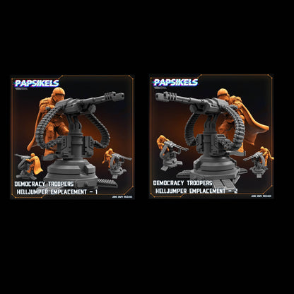 3D Printed Papsikels Democracy Troopers Helljumper Emplacement Set JUNE 2024 SCIFI 28mm 32mm