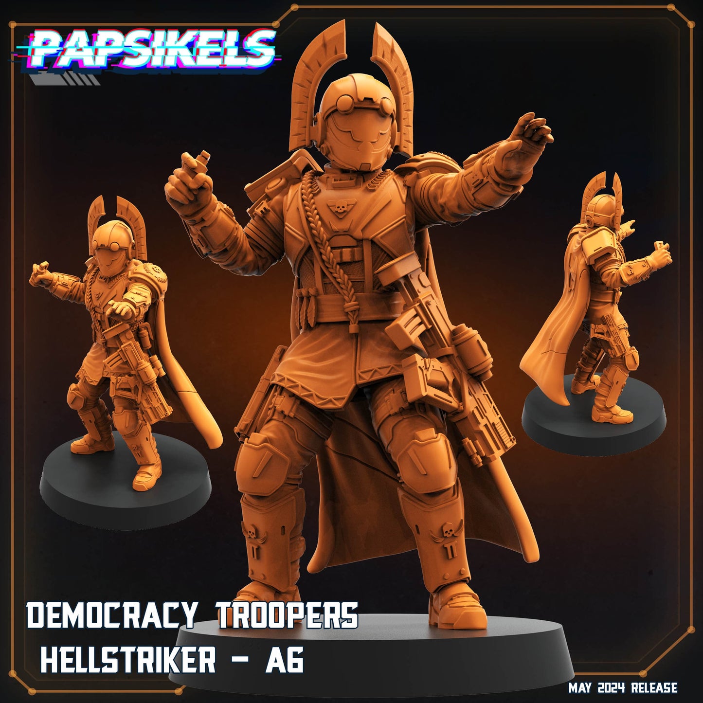 3D Printed Papsikels Democracy Troopers Hellstriker Set Democracy Troopers Bugs and Bots 28mm 32mm