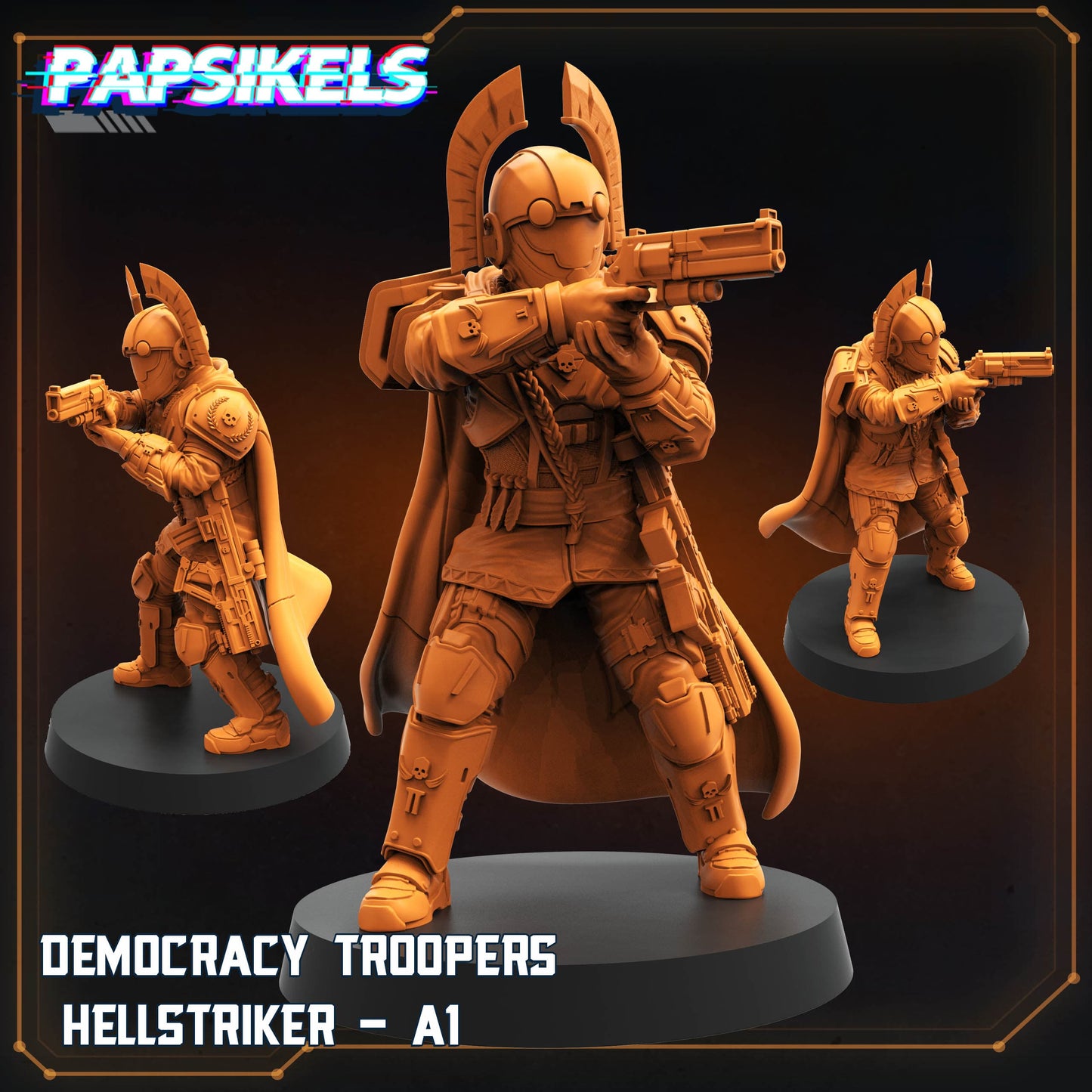 3D Printed Papsikels Democracy Troopers Hellstriker Set Democracy Troopers Bugs and Bots 28mm 32mm