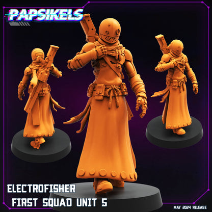 3D Printed Papsikels Electrofisher First Squad Set May 2024 Cyberpunk 28mm 32mm