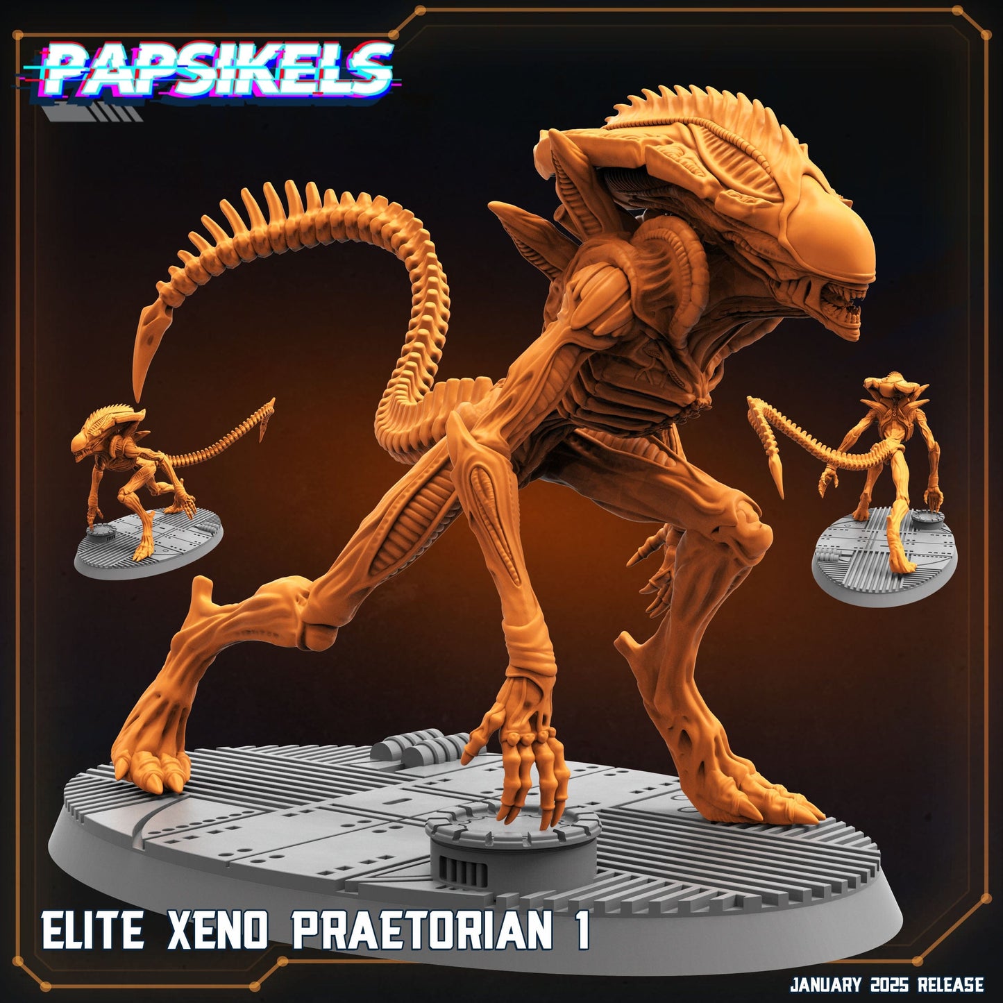 3D Printed Papsikels Elite Xeno Praetorians Set January 2025 - Scifi 28mm 32mm