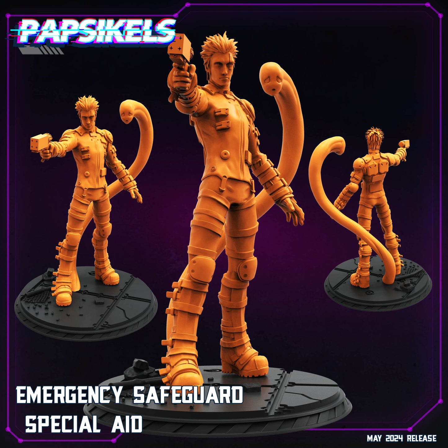 3D Printed Papsikels Emergency Safeguard Set May 2024 Cyberpunk 28mm 32mm