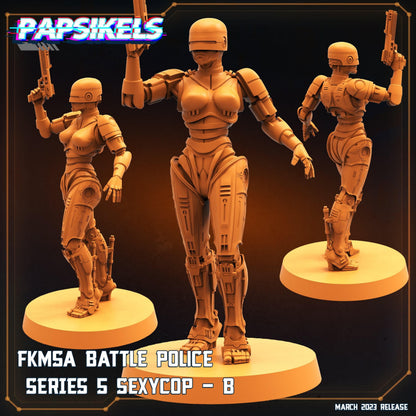 3D Printed Papsikels - Fkmsa Battle Police Series 5 Sexycop Set - 28mm 32mm
