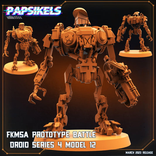 3D Printed Papsikels - Fkmsa Prototype Battle Droid Series 4 Model 12 - 28mm 32mm