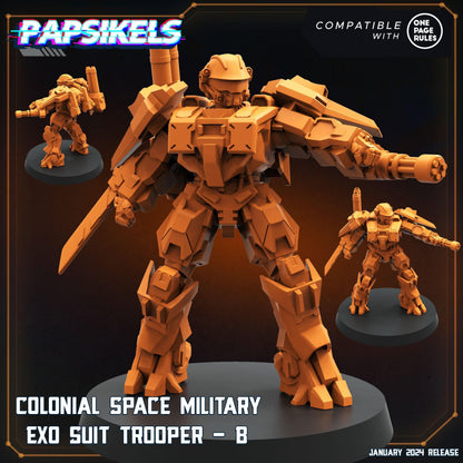 3D Printed Papsikels Human Offence Force Mech Troopers Set Dropship Troopers 28mm 32mm