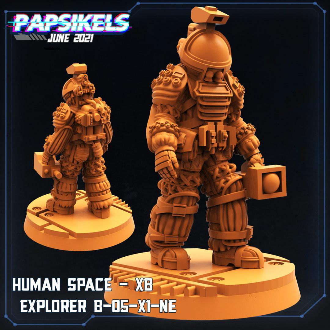3D Printed Papsikels Human Space Explorer Set Aliens vs Humans Part 2 28mm 32mm