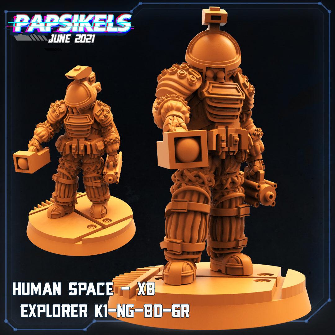 3D Printed Papsikels Human Space Explorer Set Aliens vs Humans Part 2 28mm 32mm