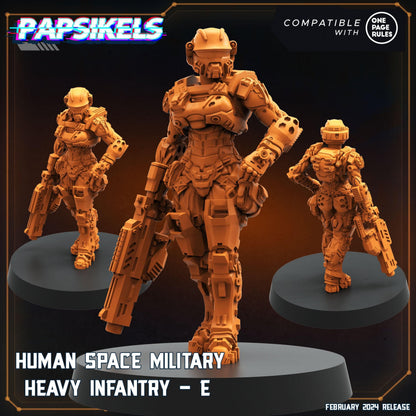 3D Printed Papsikels Human Space Military Heavy Gunners Set 28mm 32mm