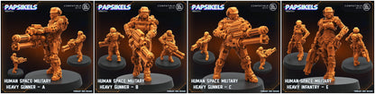 3D Printed Papsikels Human Space Military Heavy Gunners Set 28mm 32mm