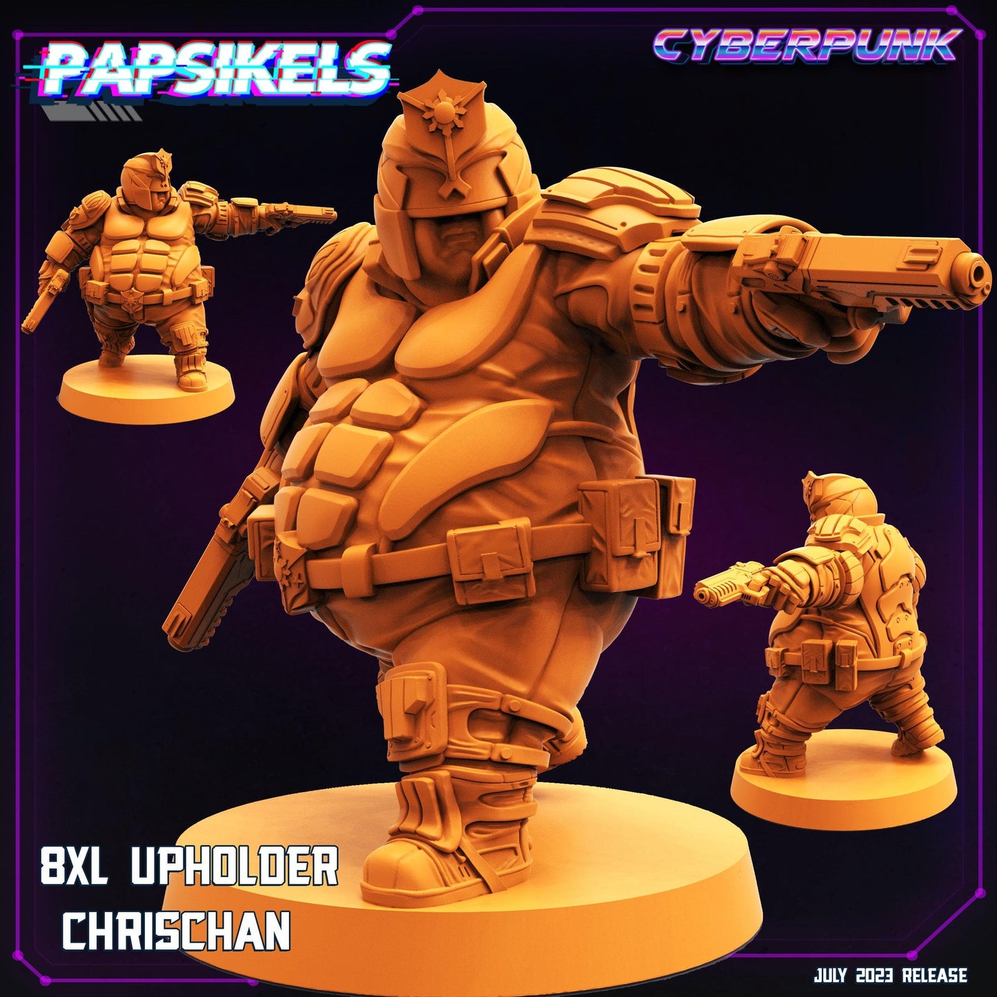3D Printed Papsikels July 2023 - Cyberpunk 8XL Upholder Set 28mm 32mm