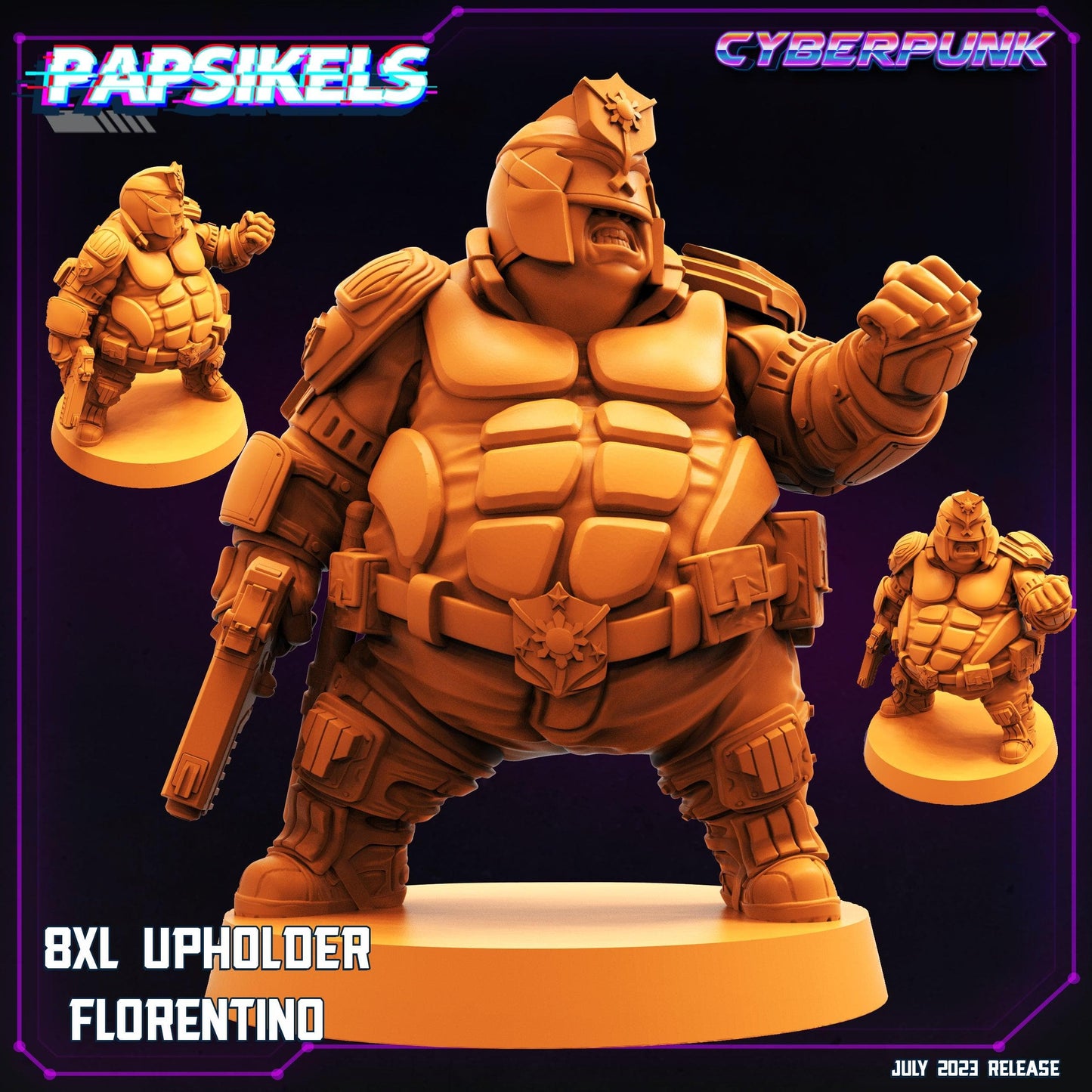 3D Printed Papsikels July 2023 - Cyberpunk 8XL Upholder Set 28mm 32mm