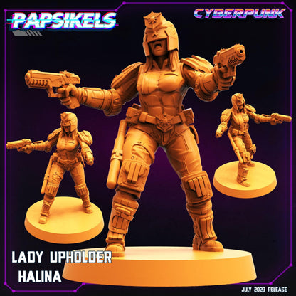 3D Printed Papsikels July 2023 - Cyberpunk Lady Upholder Set 28mm 32mm