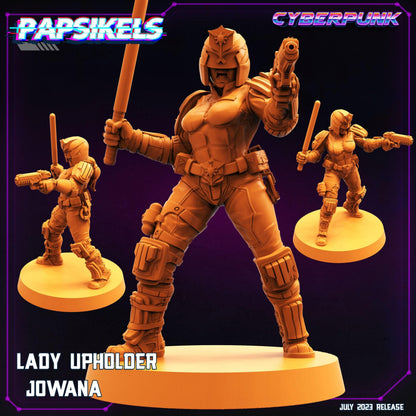 3D Printed Papsikels July 2023 - Cyberpunk Lady Upholder Set 28mm 32mm