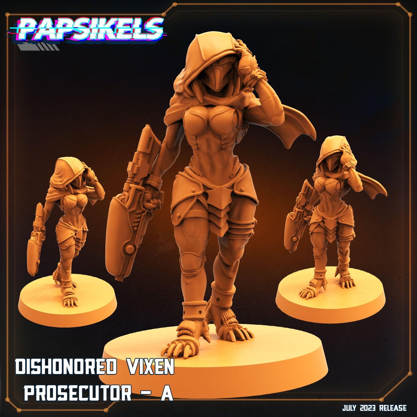 3D Printed Papsikels July 2023 - Xeno Wars Dishonored Vixen Persecutor Squad Set 28mm 32mm