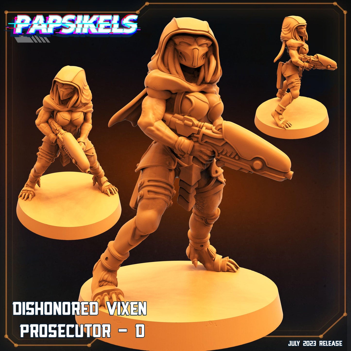 3D Printed Papsikels July 2023 - Xeno Wars Dishonored Vixen Persecutor Squad Set 28mm 32mm