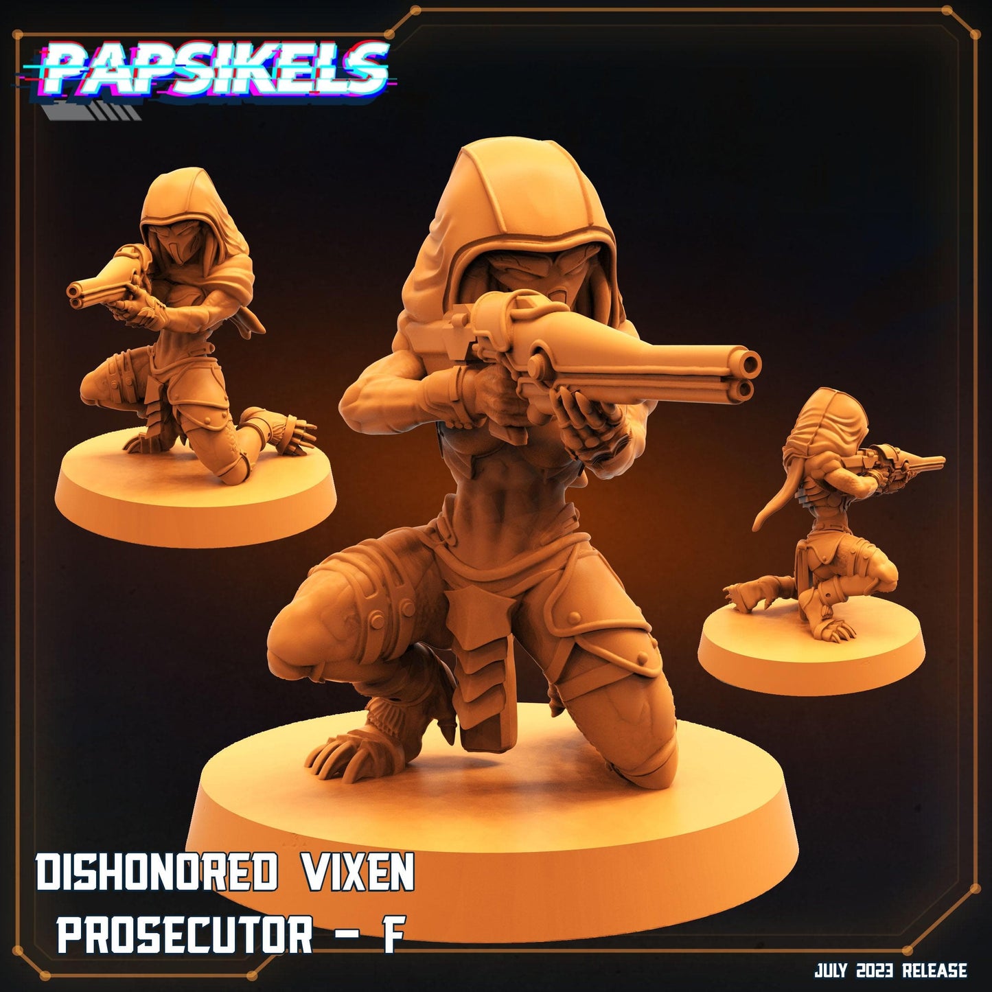 3D Printed Papsikels July 2023 - Xeno Wars Dishonored Vixen Persecutor Squad Set 28mm 32mm