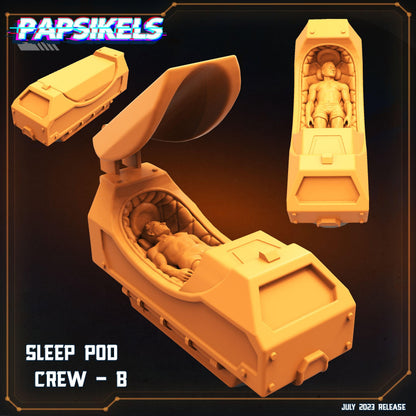 3D Printed Papsikels July 2023 - Xeno Wars Hybernating Station Set 28mm 32mm