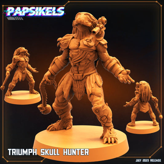 3D Printed Papsikels July 2023 - Xeno Wars Triumph Skull Hunter 28mm 32mm