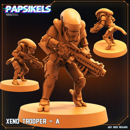 3D Printed Papsikels July 2023 - Xeno Wars Xeno Trooper Set 28mm 32mm