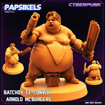 3D Printed Papsikels June 2023 Cyberpunk Batchoy Ex Convict Set 2023 28mm 32mm