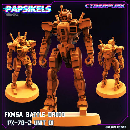 3D Printed Papsikels June 2023 Cyberpunk Fkmsa Battle Droid Px 78-2 Unit 1 28mm 32mm