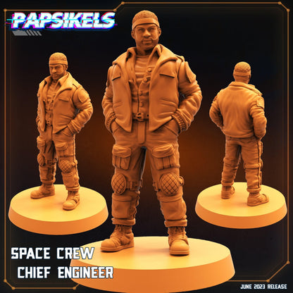 3D Printed Papsikels June 2023 Scifi - Aliens Vs Humans Part 5 Space Captain Set 28mm 32mm