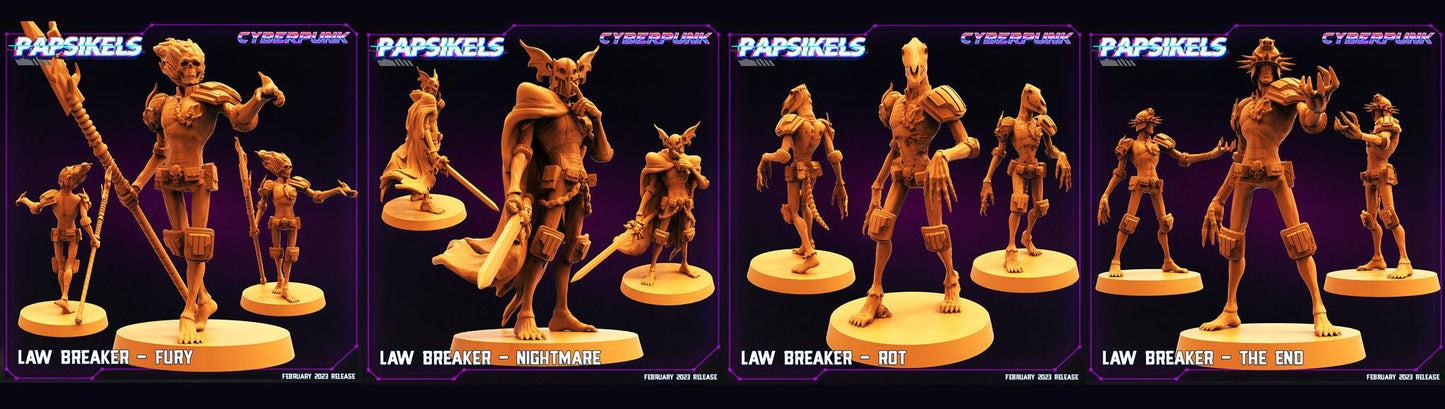 3D Printed Papsikels - Law Breaker Set - 28mm 32mm