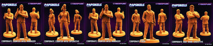 3D Printed Papsikels May 2023 Cyberpunk Corporate Counter Intel Set 28mm 32mm