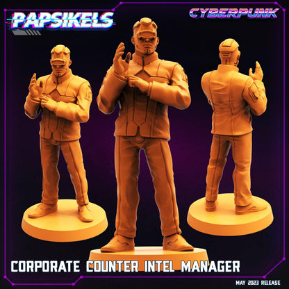 3D Printed Papsikels May 2023 Cyberpunk Corporate Counter Intel Set 28mm 32mm