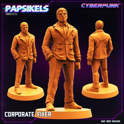 3D Printed Papsikels May 2023 Cyberpunk Corporate Counter Intel Set 28mm 32mm