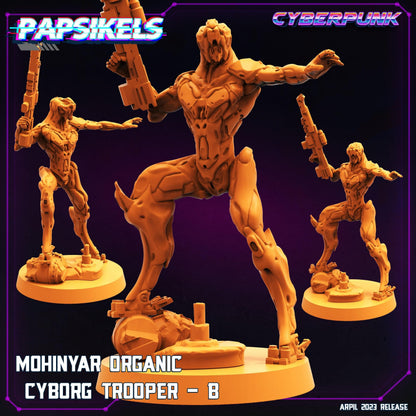 3D Printed Papsikels May 2023 Cyberpunk Mohinyar Organic Cyborg Trooper Set 28mm 32mm