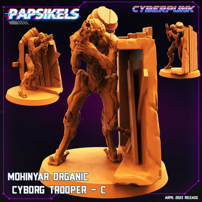 3D Printed Papsikels May 2023 Cyberpunk Mohinyar Organic Cyborg Trooper Set 28mm 32mm