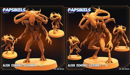 3D Printed Papsikels May 2023 Scifi - Star Entrance - Into The Multi World Set Alien Demonic Servant Set 28mm 32mm