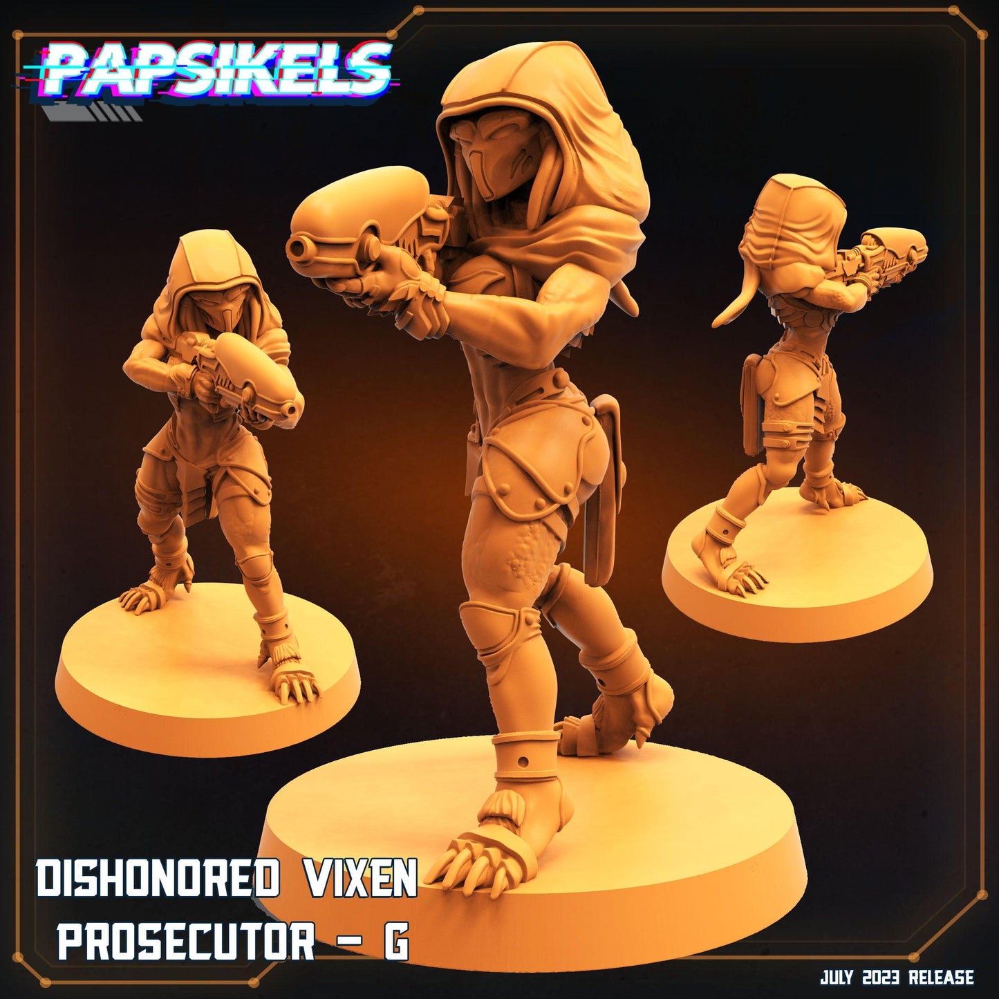 3D Printed Papsikels May 2023 Scifi - Star Entrance - Into The Multi World Set Dishonored Vixen Persecutor Squad Set 28mm 32mm