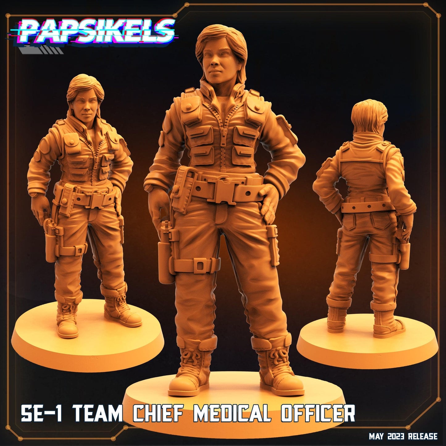 3D Printed Papsikels May 2023 Scifi - Star Entrance - Into The Multi World Set SE-1 Team 28mm 32mm