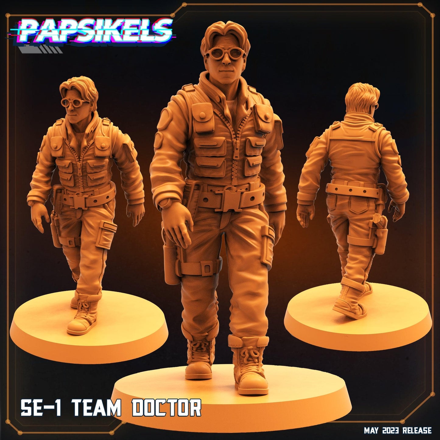 3D Printed Papsikels May 2023 Scifi - Star Entrance - Into The Multi World Set SE-1 Team 28mm 32mm