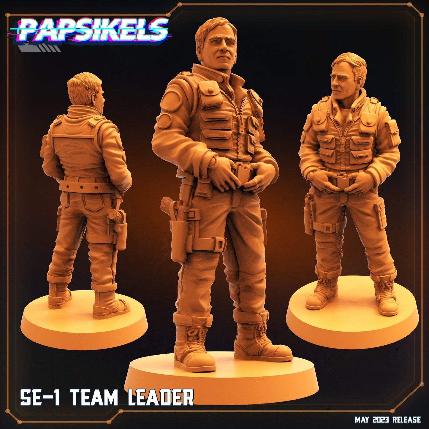 3D Printed Papsikels May 2023 Scifi - Star Entrance - Into The Multi World Set SE-1 Team 28mm 32mm