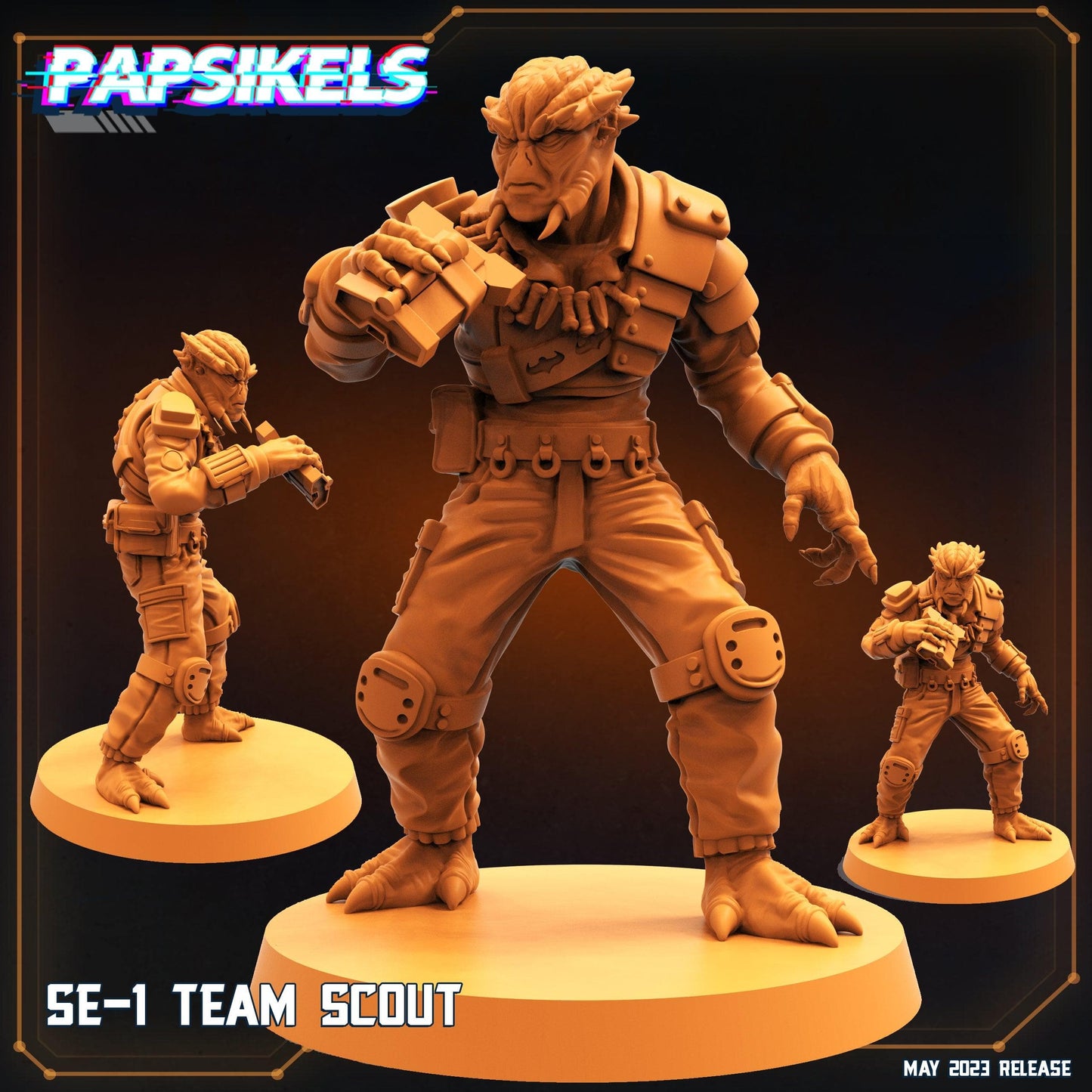 3D Printed Papsikels May 2023 Scifi - Star Entrance - Into The Multi World Set SE-1 Team 28mm 32mm